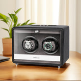 TPD Watch Winder for 2 Watches - Classic Leather Design for Automatic Timepieces
